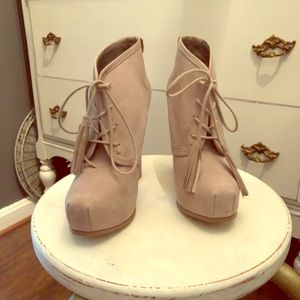 Steve Madden Tassel Block Heel Booties